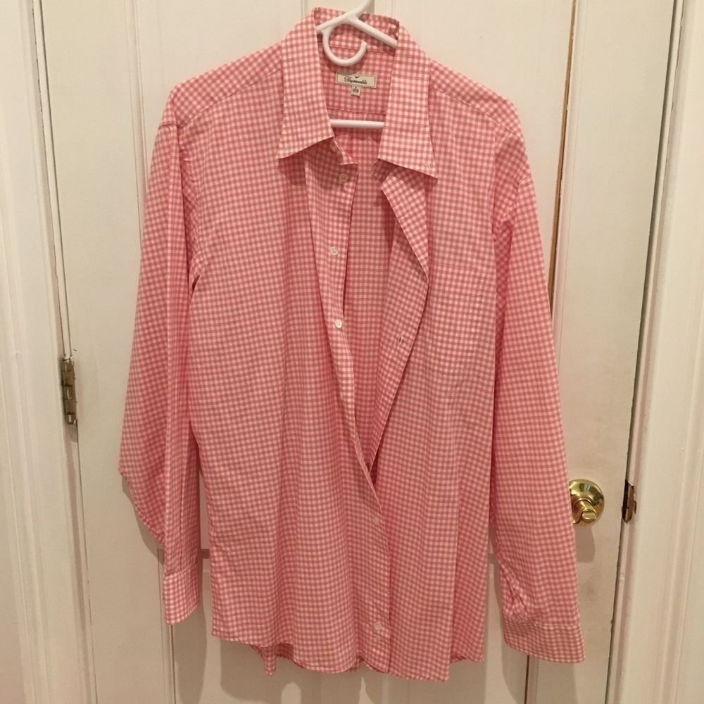 Men's Faconnable Casual Dress Shirt Size 17.5
